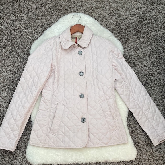 Blush pink Burberry quilted Coat - Picture 4 of 17